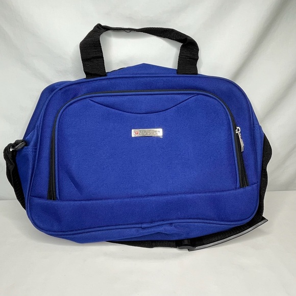 New Royal Blue Moda Design Carry On Travel Bag With Shoulder Strap - Picture 1 of 14